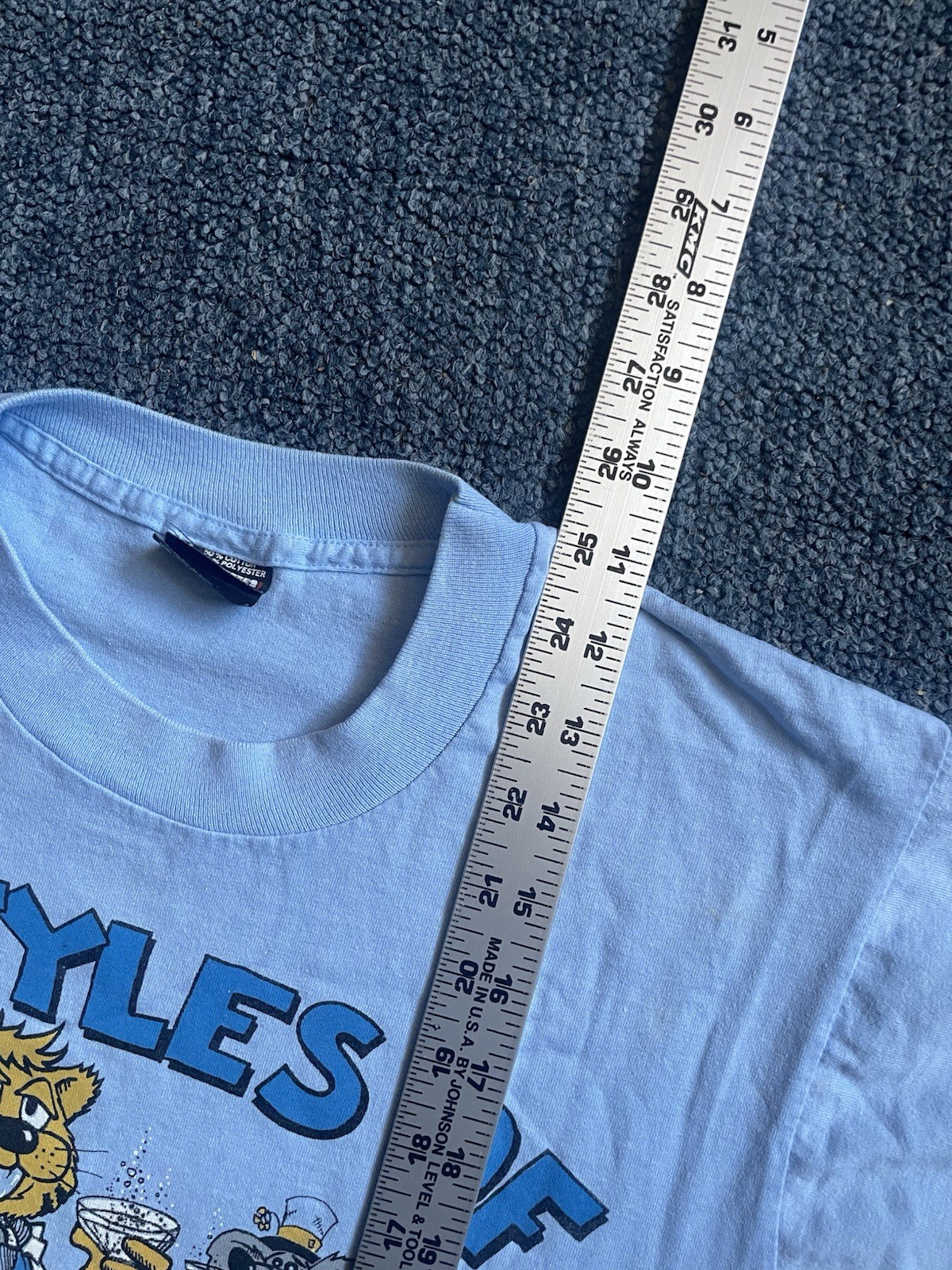 Vintage Lifestyles Of The Poor & Unknown Shirt Mens Medium Blue Cat 80s Funny gallery
