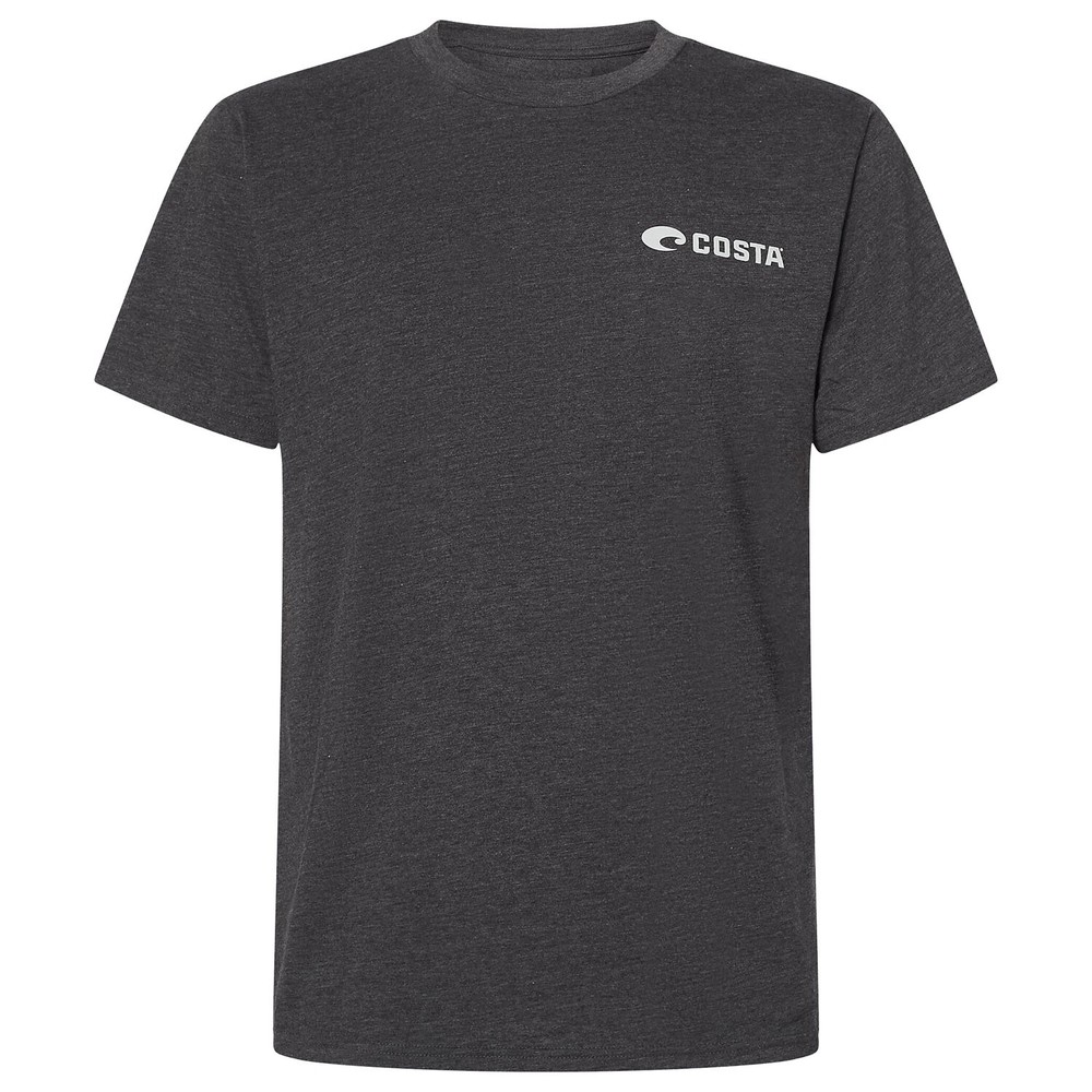 Costa Emblem Waves Marlin T-Shirt (S)- Dark Heather