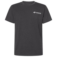 Costa Emblem Waves Marlin T-Shirt (S)- Dark Heather