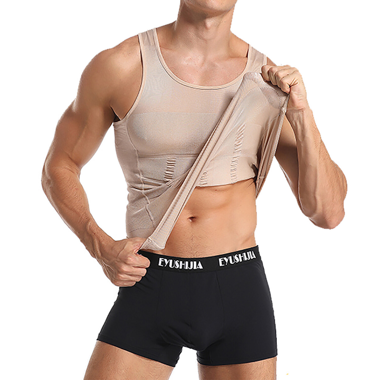 Mens Body Shaper Toning Vest Compression Shirt Tank Top Shapewear Slim Underwear gallery
