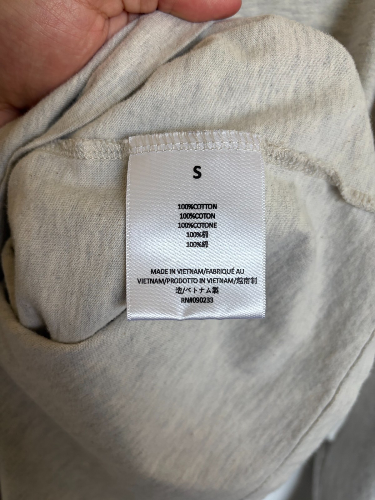Fear of God Essentials Long-Sleeve Tee 'Light Oatmeal' Size: S (Used) gallery