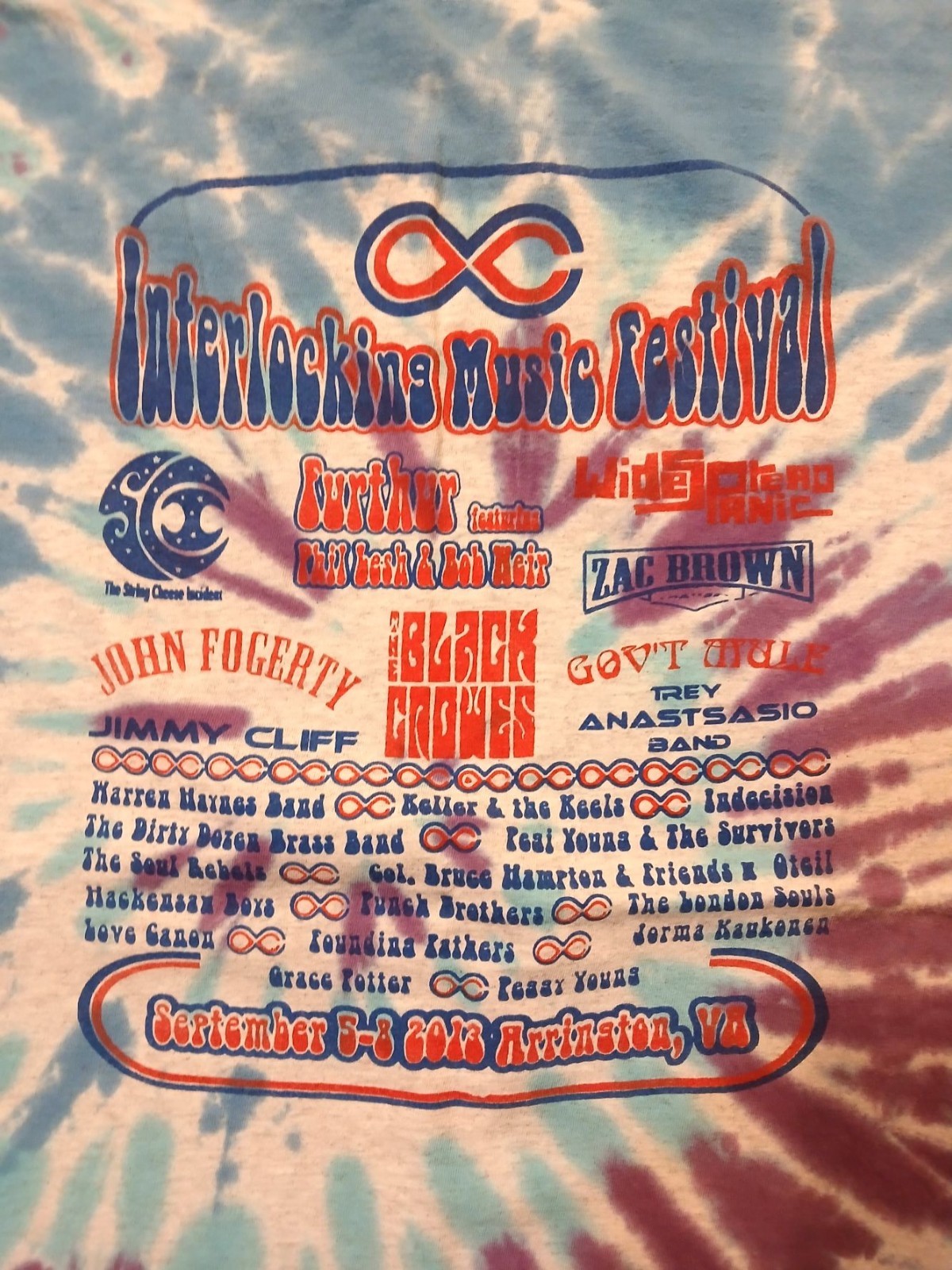 LOCKN SHIRT 2013 Vintage 2XL Furthur Grateful Dead Gov't Mule WSP SCI CCR Rare gallery