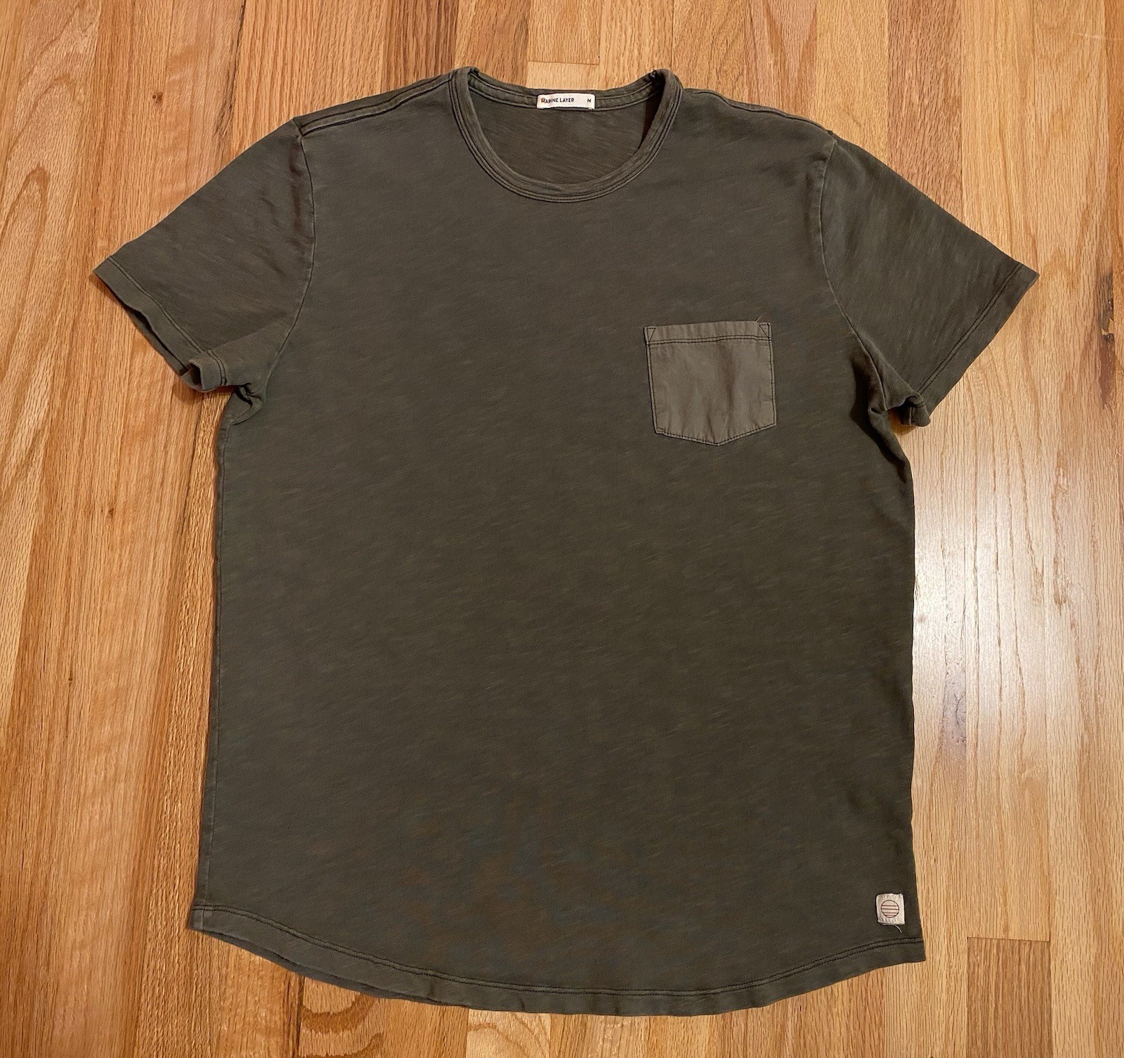 Marine Layer Vintage Heavy Slub Pocket T Shirt Mens Medium Green Cotton Casual gallery