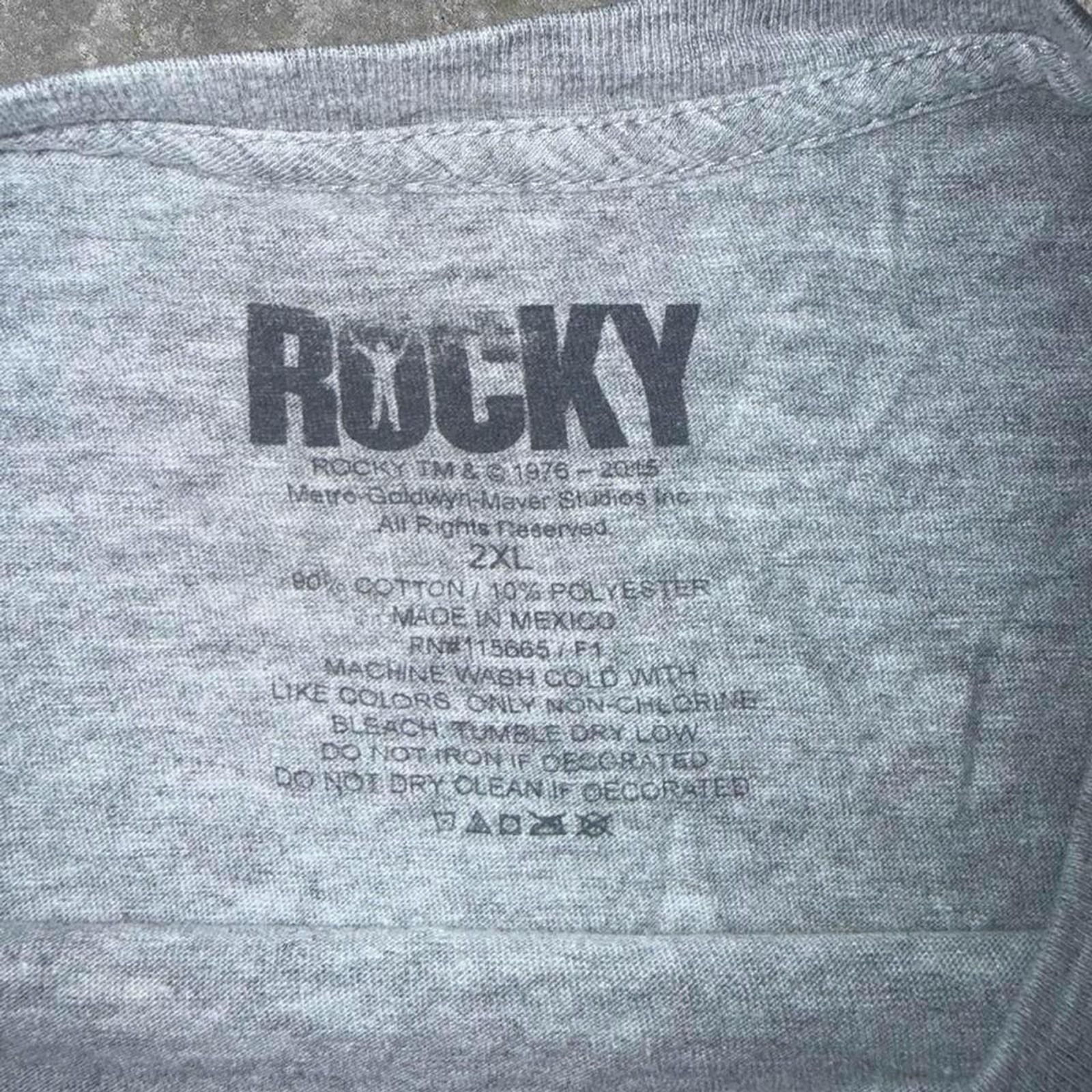 Rocky Movie Graphic T-Shirt Men’s Gray Rocky Balboa Boxing Training Tee Size 2XL gallery