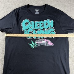 Marvel Cheech and Chong Puffy Embroidered Logo T-shirt Black Men’s Size XXL