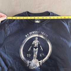 John Bartlett Consensus Men’s Navy Blue T-Shirt “A1 Diving Team 1963” Size Large