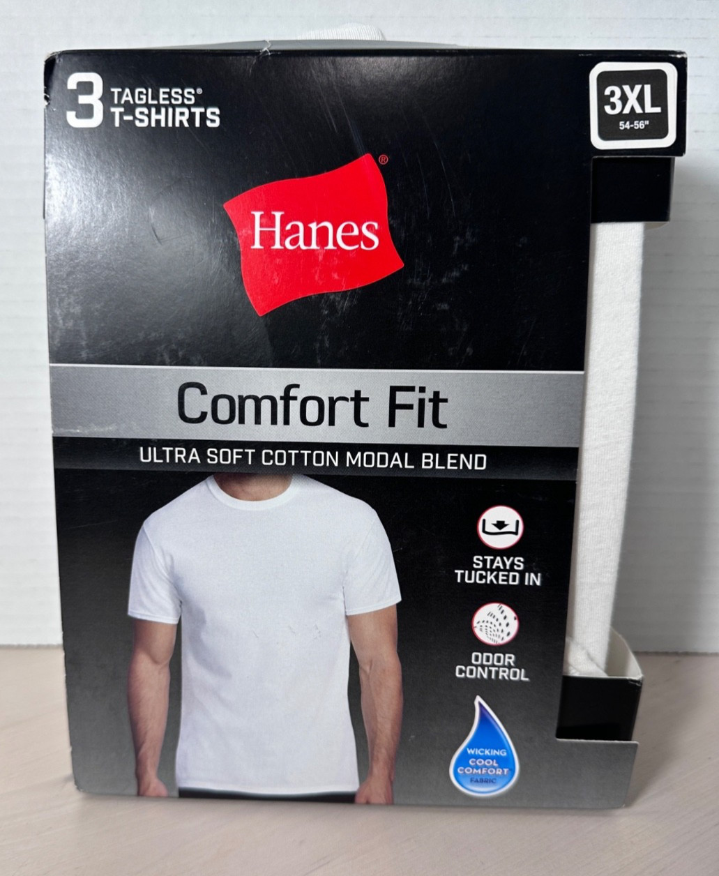 3XL Hanes Men 3 Pack Tagless Comfort Fit Ultra Soft Cotton Modal Blend gallery