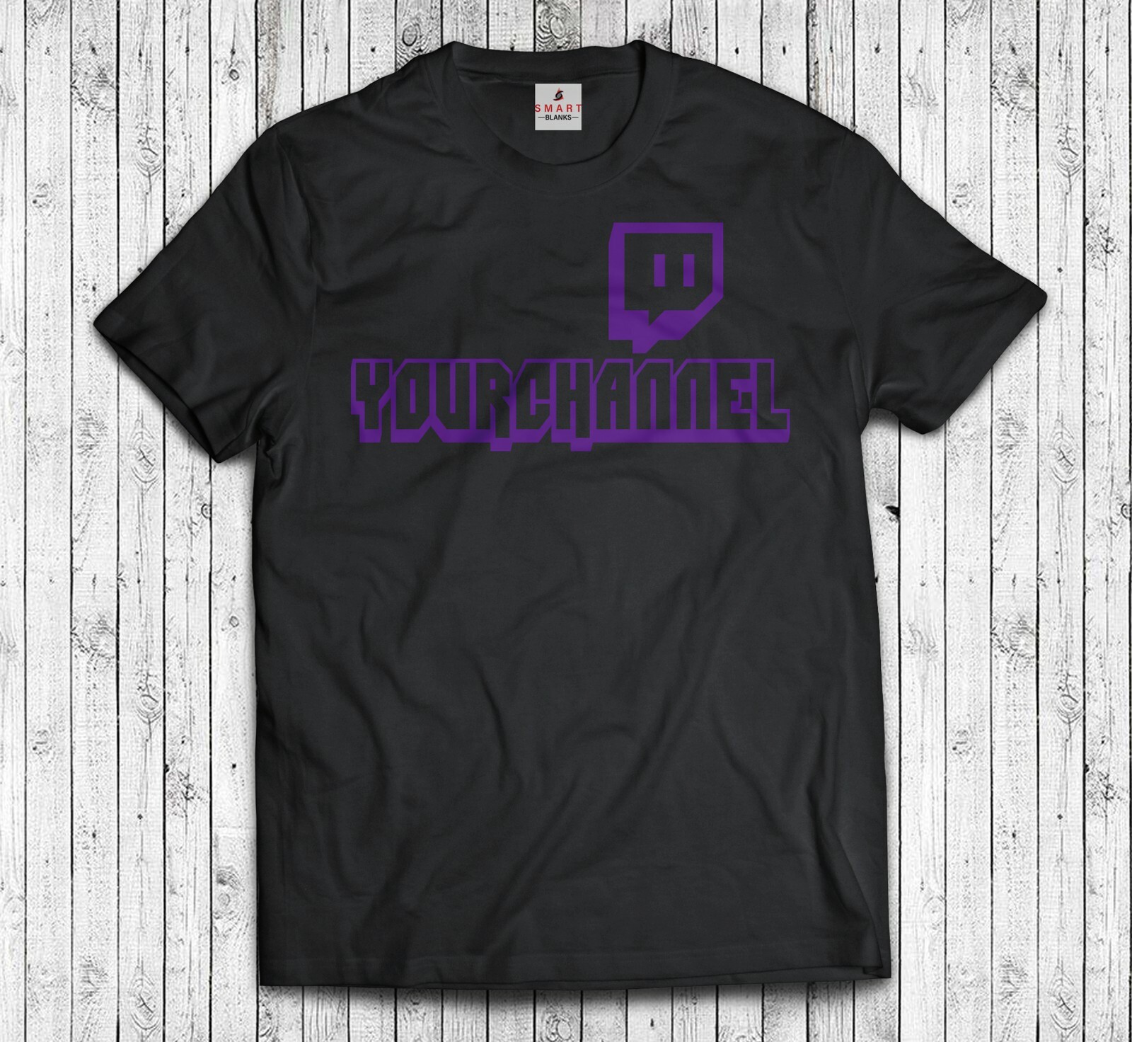 TWITCH TV YOUR CUSTOM CHANNEL T-shirt Gray, White or Black(S-5XL) gallery