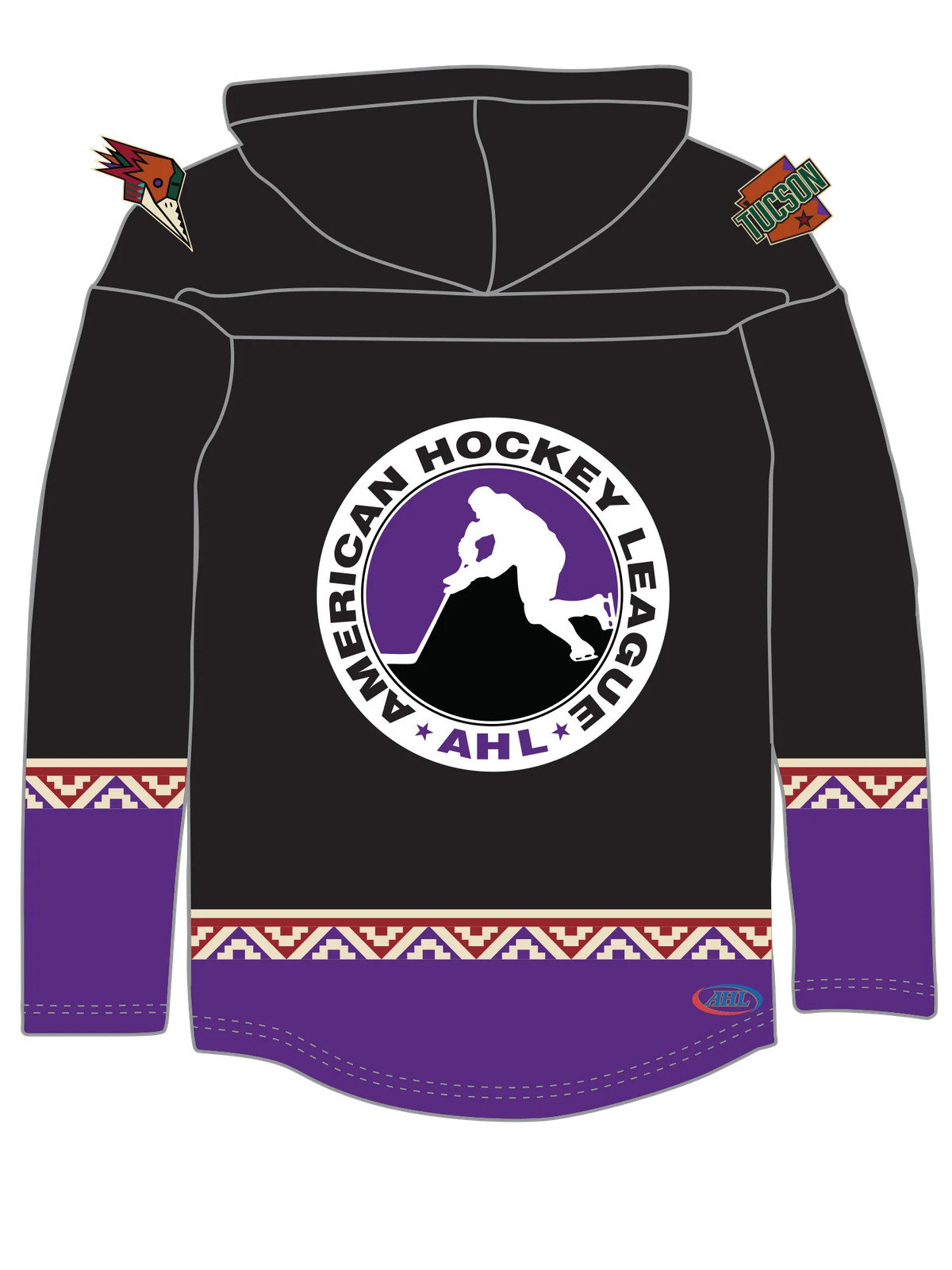 Tucson Roadrunners "Kachina" Alternate AHL Hockey Embroidered Lace Hoodie gallery