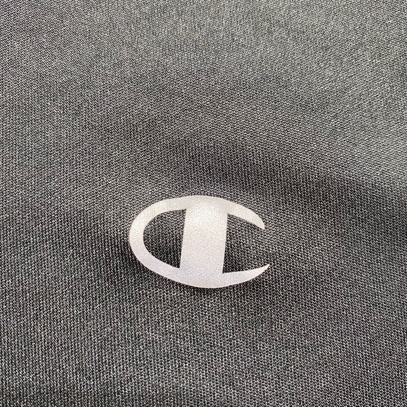 CHAMPION Mens Double Dry Shirt Short Sleeve Moisture Wicking Size M Black gallery