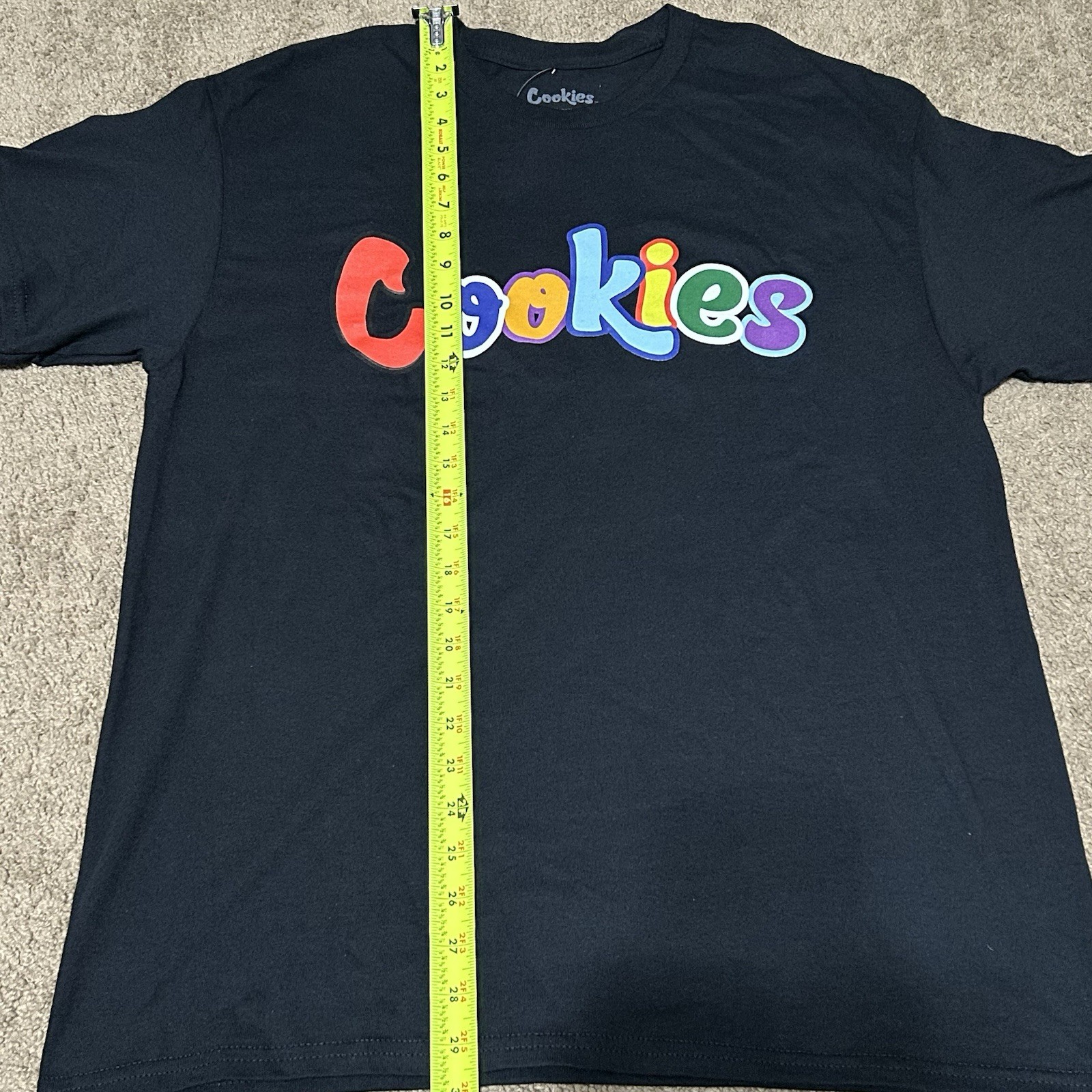 Cookies ® Black T-Shirt With Multi Colored Logo Size L 🍪 gallery