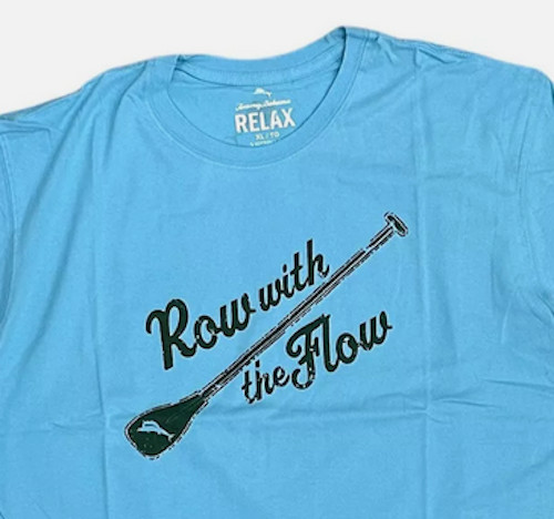 $45 TOMMY BAHAMA Light Blue ROW WITH THE FLOW Relaxed Fit Short Sleeve T-shirt gallery