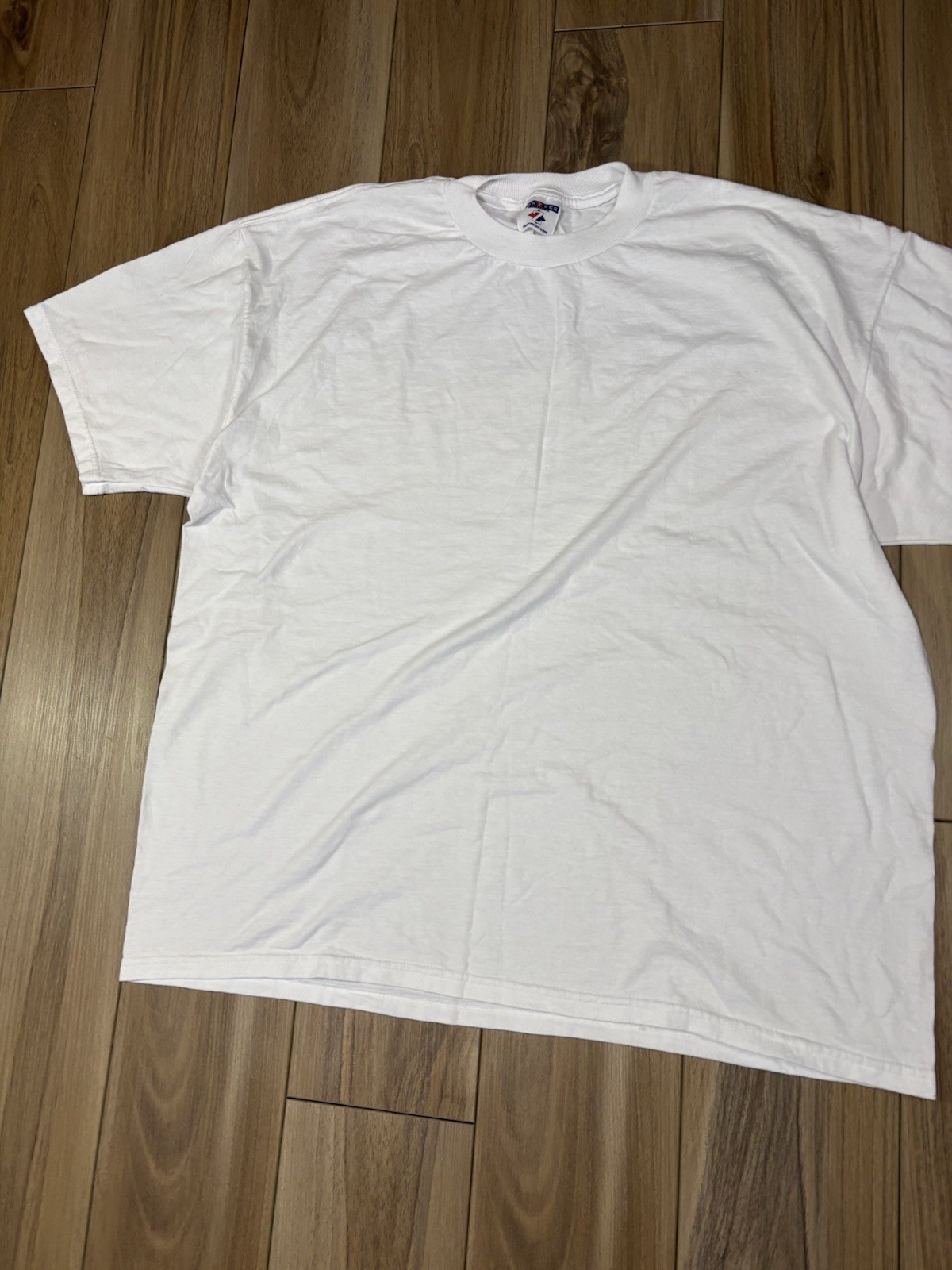 Vintage White Blank Shirt Jerzees Heavyweight Cotton Short Sleeve Tee 90s 2XL gallery