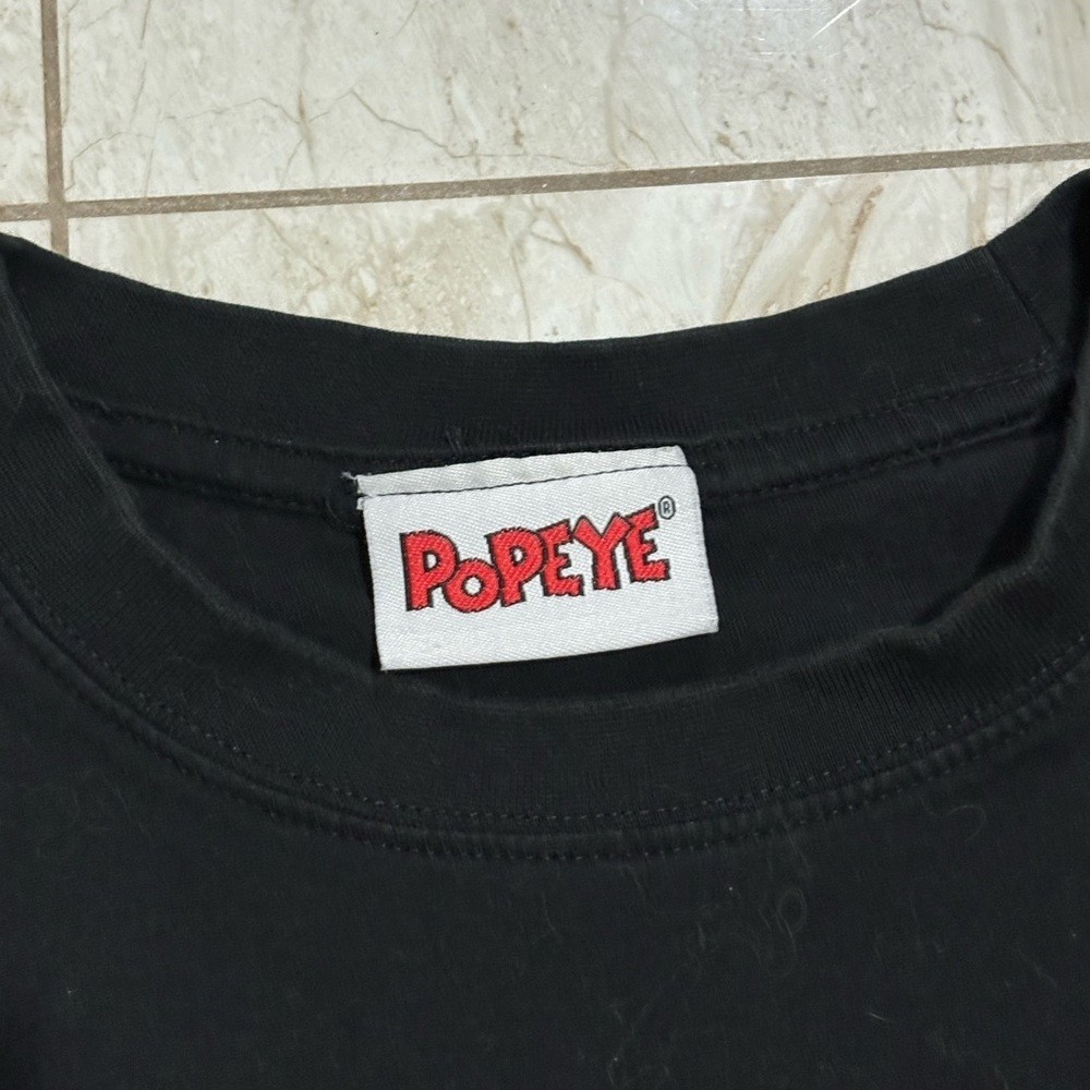 Vintage Popeye Large Black Graphic T-Shirt gallery