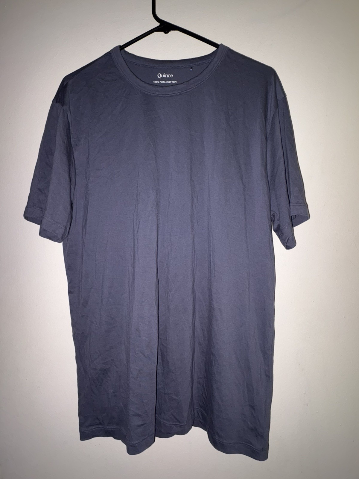 Quince 100% Pima Cotton Luxe Touch Tee Shirt Deep Navy Men’s Sz L Crew Neck S/S