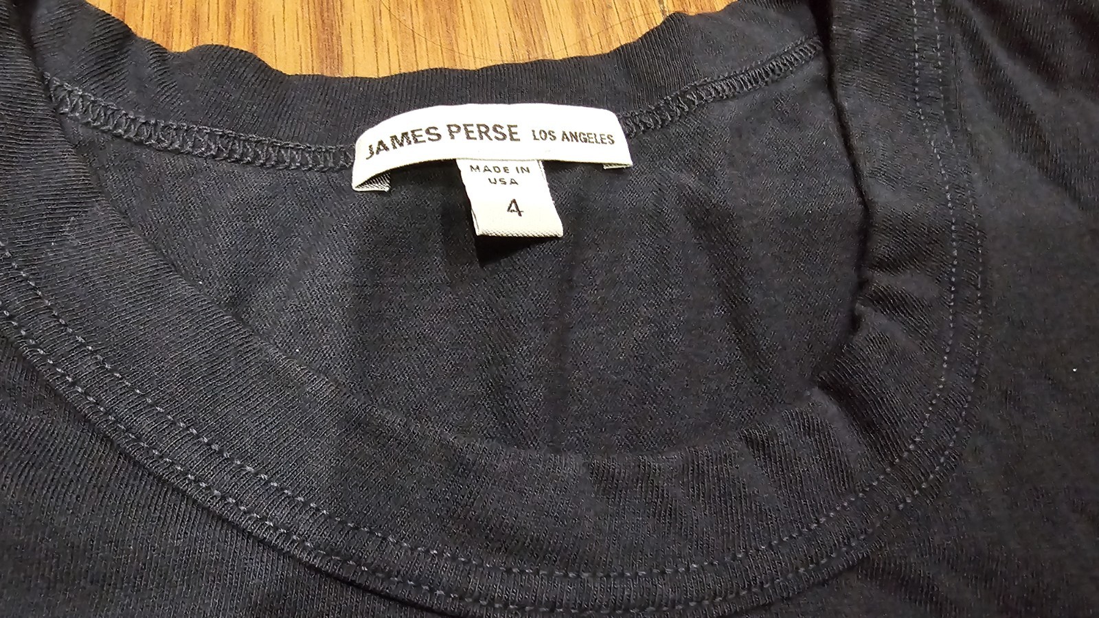 James Perse LA T-Shirt Crew Neck SZ. 4 (=XL) 100% Combed Cotton ~ Minimalist USA gallery