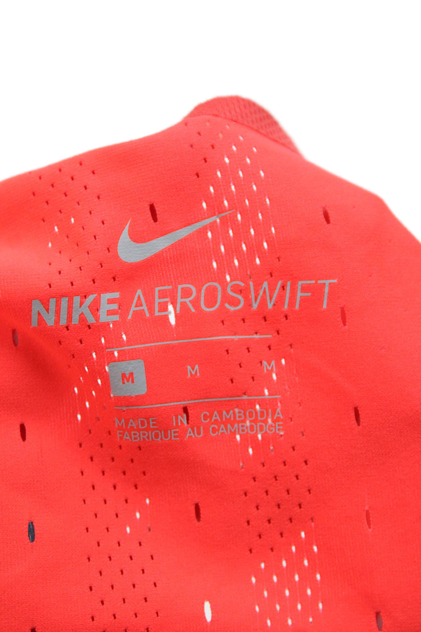 Nike Womens Orange Solid Tank 100% Recycled Polyester Sleeveless Size M gallery