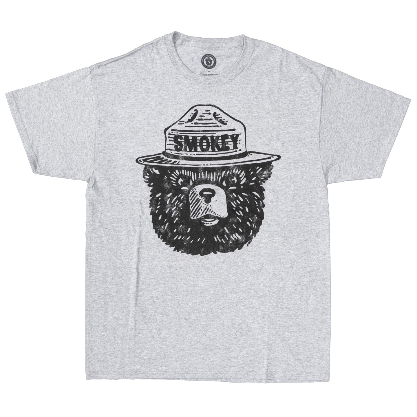 Smokey the Bear Adult UnisexTonal Heather Gray T-Shirt (XS - 3XL) gallery