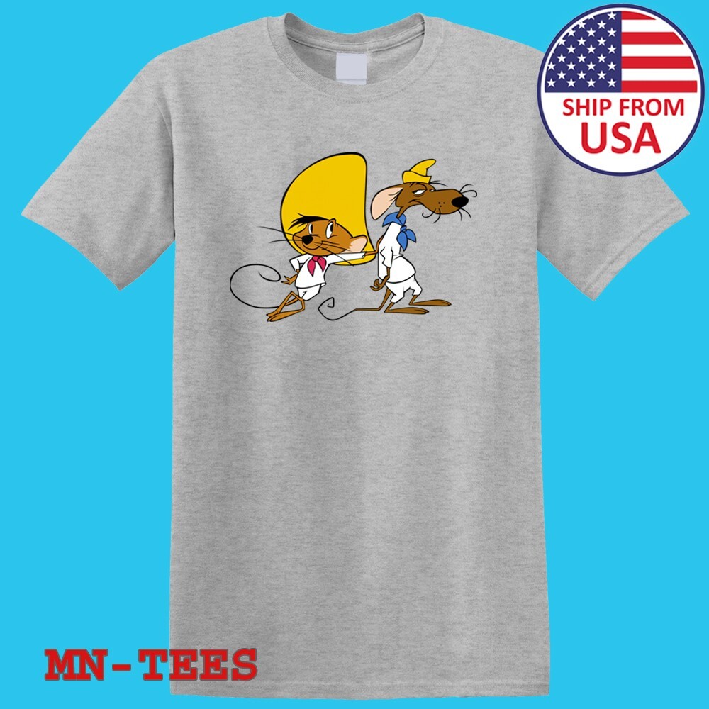 Speedy Gonzalez And Slow Poke Rodriguez Cartoon Grey Size S-5XL gallery