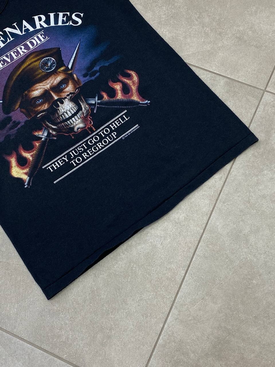 Vintage Rothco 1988 Mercenaries Never Die Military T-Shirt SIZE M gallery