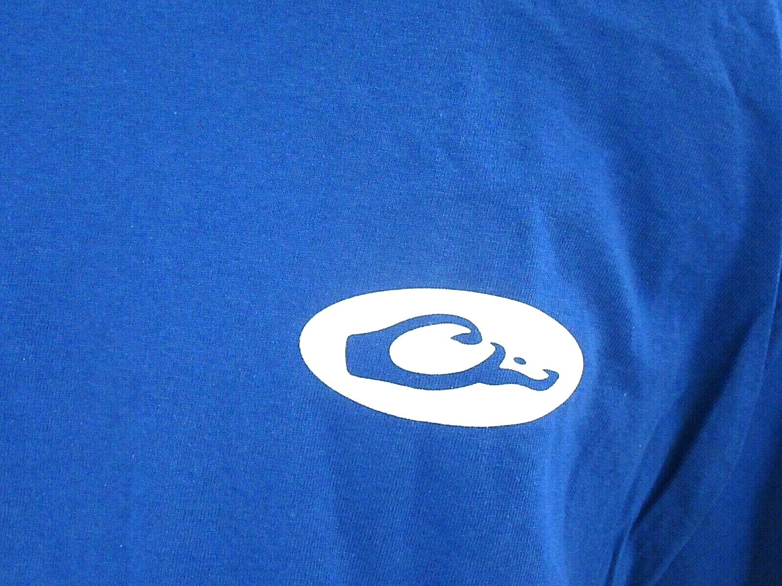 MSRP 19.99 NEW DRAKE WATERFOWL DUCK HEAD LOGO T-SHIRT - BLUE - SIZE M gallery