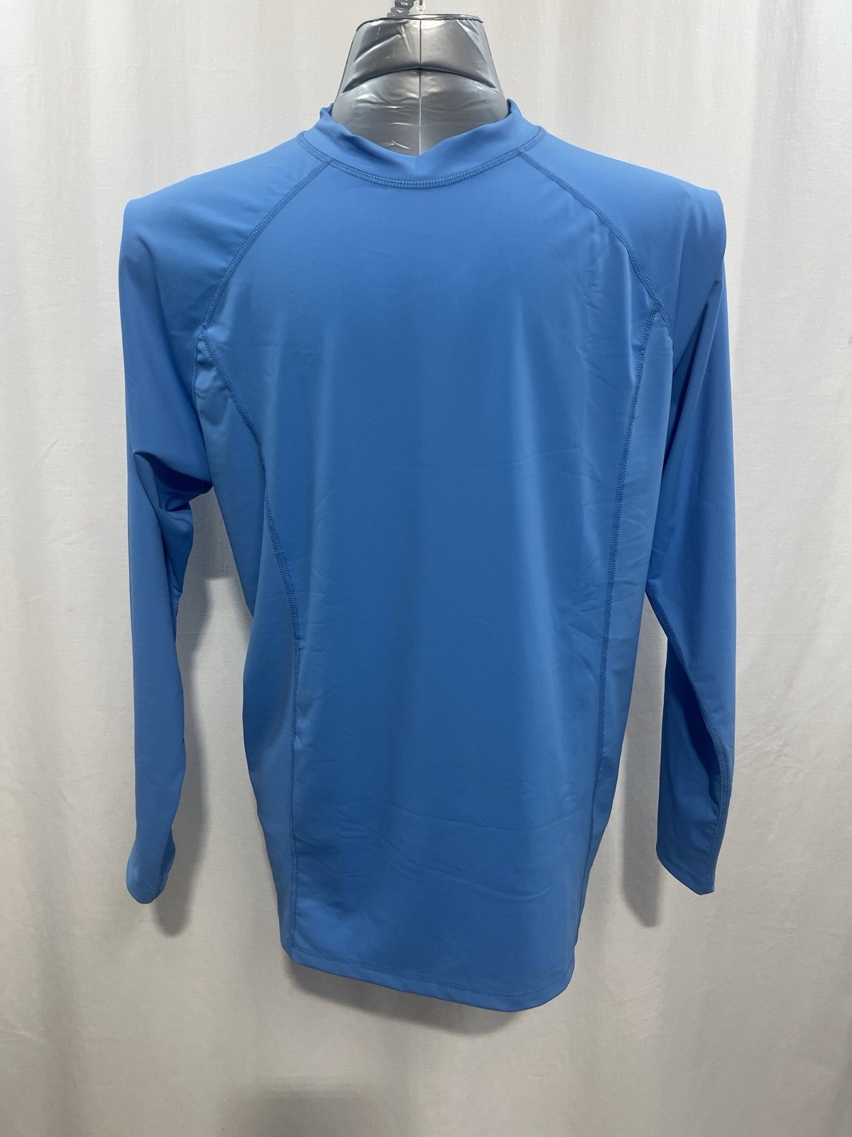 Men’s Long Sleeve Performance Shirt – Blue nylon spandex XL outdoor gym walk1243