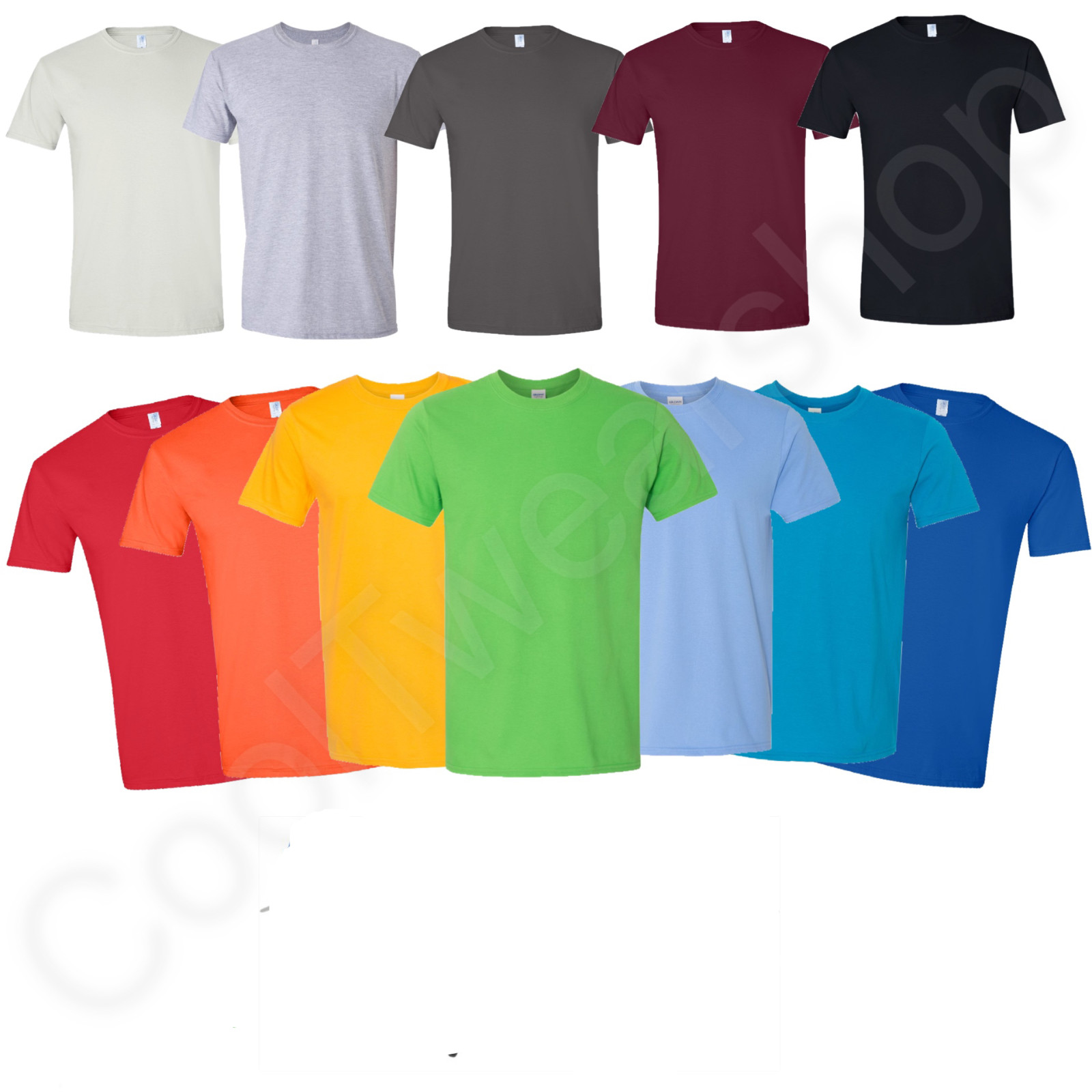 NEW Gildan Men's Softystyle Ringspun Cotton Short Sleeves Plain T-shirt 64000 gallery