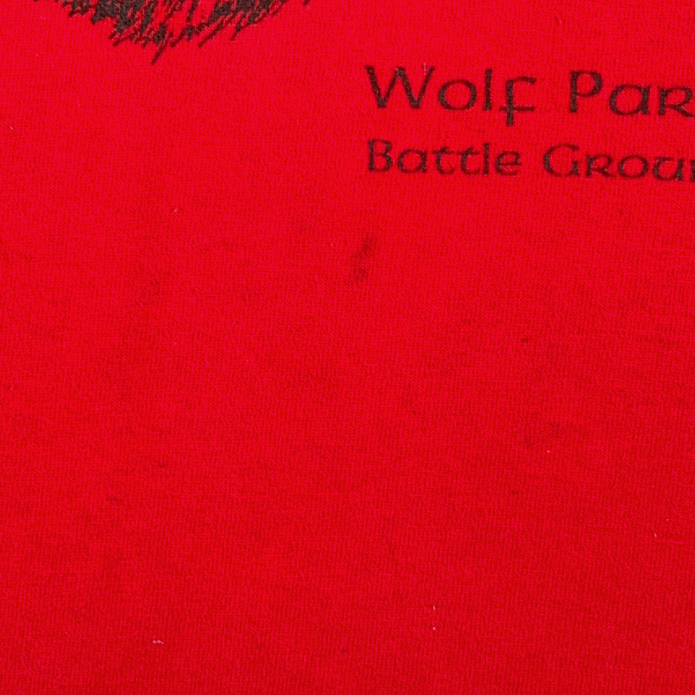 Vintage Wolf Park Shirt Adult EXTRA LARGE Red Battle Ground Indiana Animal 90s gallery