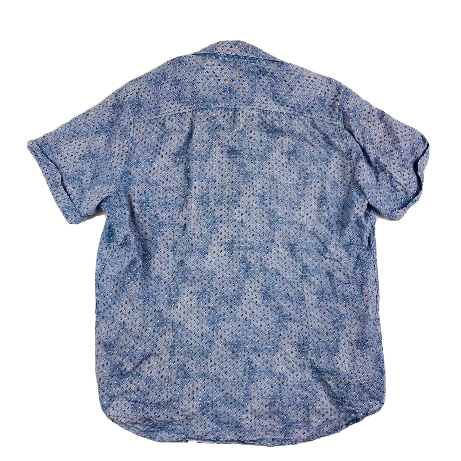 Robert Graham Cotton Linen Faded Wash S/S Button Front XL Mint gallery