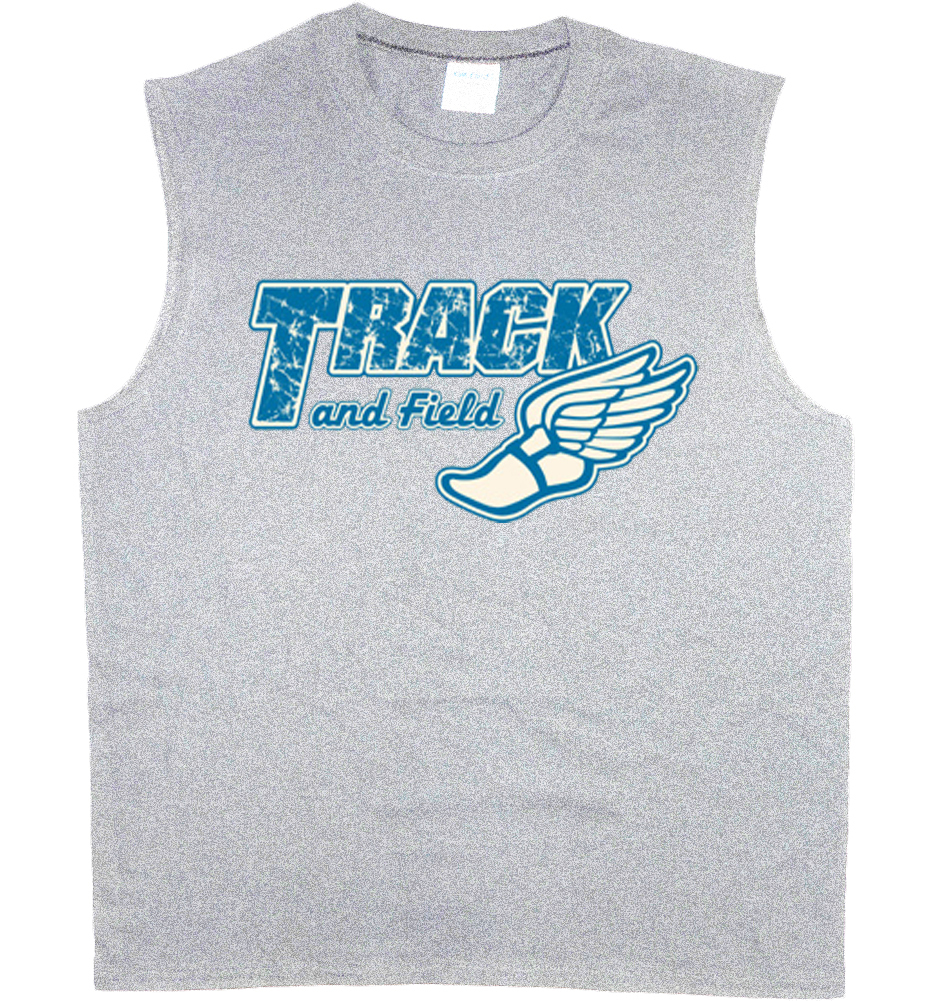 Men's sleeveless shirt track and field winged shoe muscle tee tank top gallery