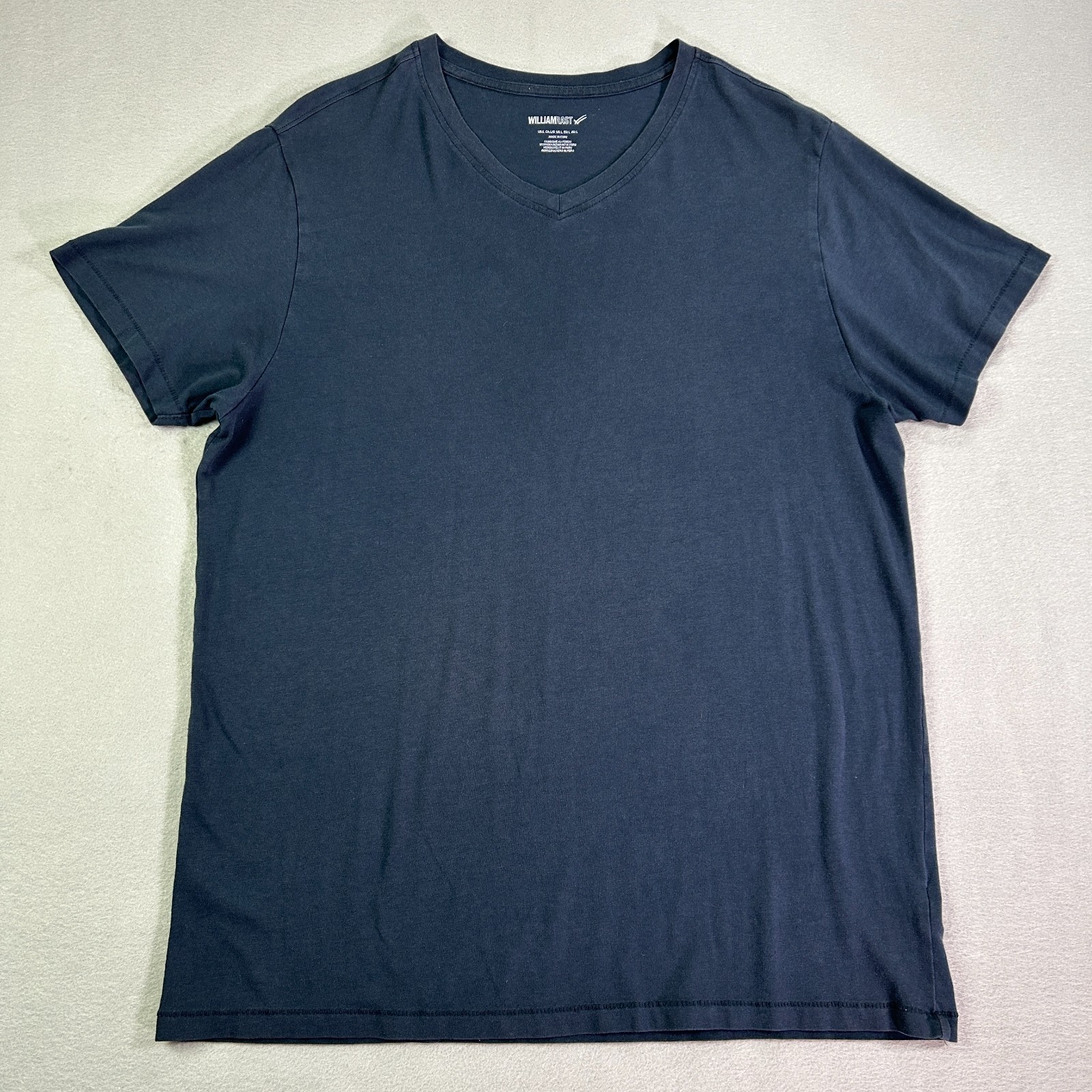William Rast Men’s T-shirt Large Navy Blue Short Sleeve V-neck Modal Tri Blend