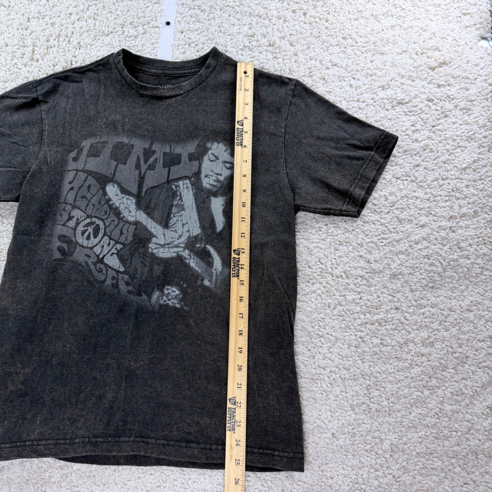 Jimi Hendrix Graphic T-Shirt Mens Medium Black Excellent Stone Free Rock Tee gallery