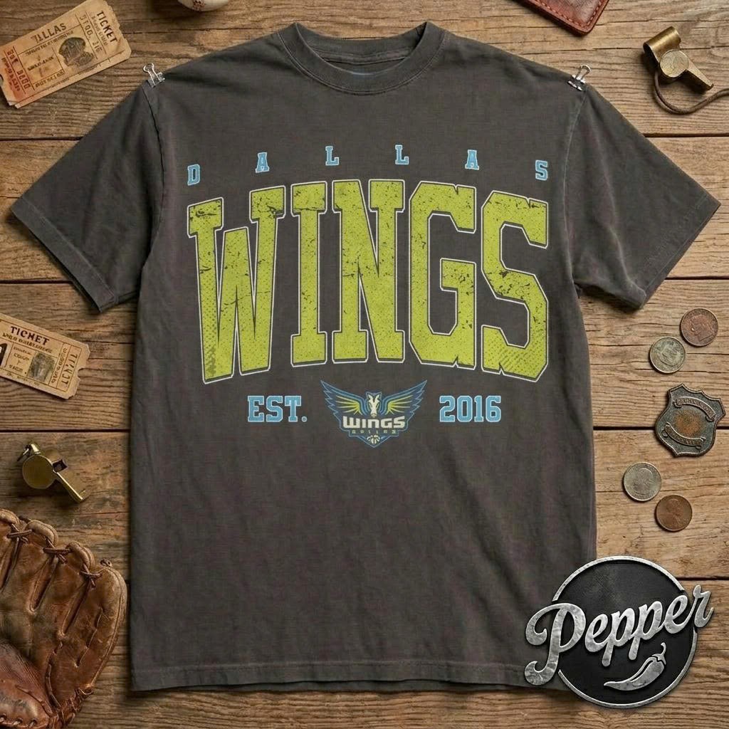 Vintage Dallas Wings Shirt Basketball Comfort Colors Tee 2016 Texas WNBA FanGift gallery