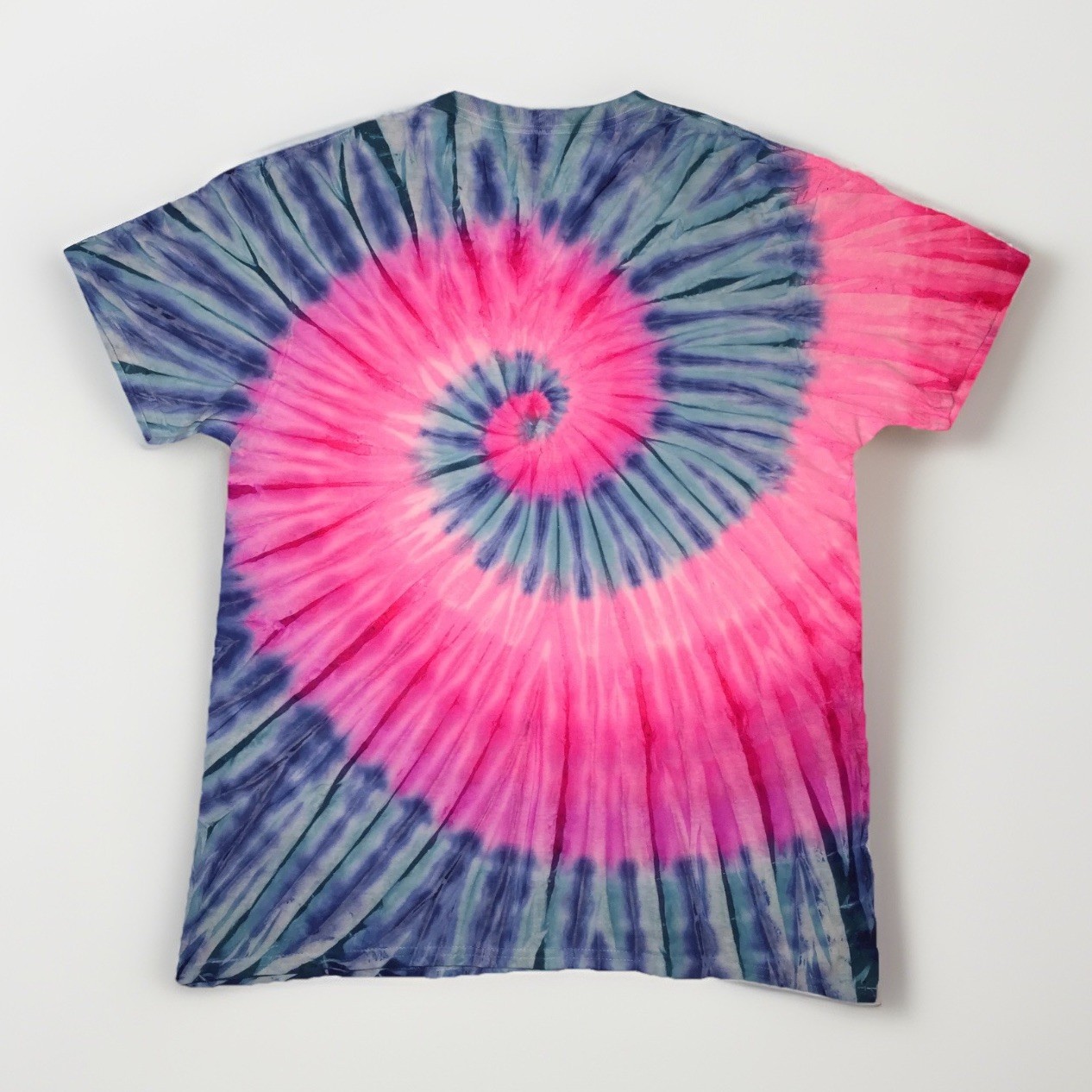 *New* 3XL & 4XL Handmade Tie Dye, Pink Blue Spiral, Crew or V-Neck gallery