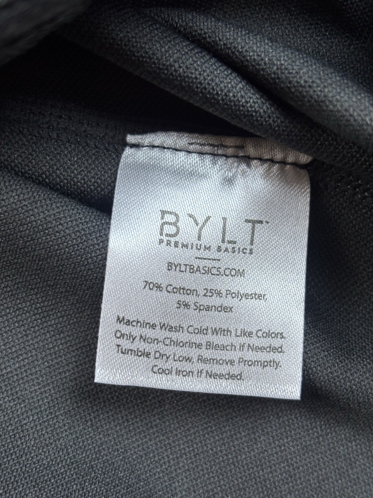 BYLT Drop Cut Lux Shirt Mens XL Gray Curved Hem Crewneck Performance Tee Stretch gallery