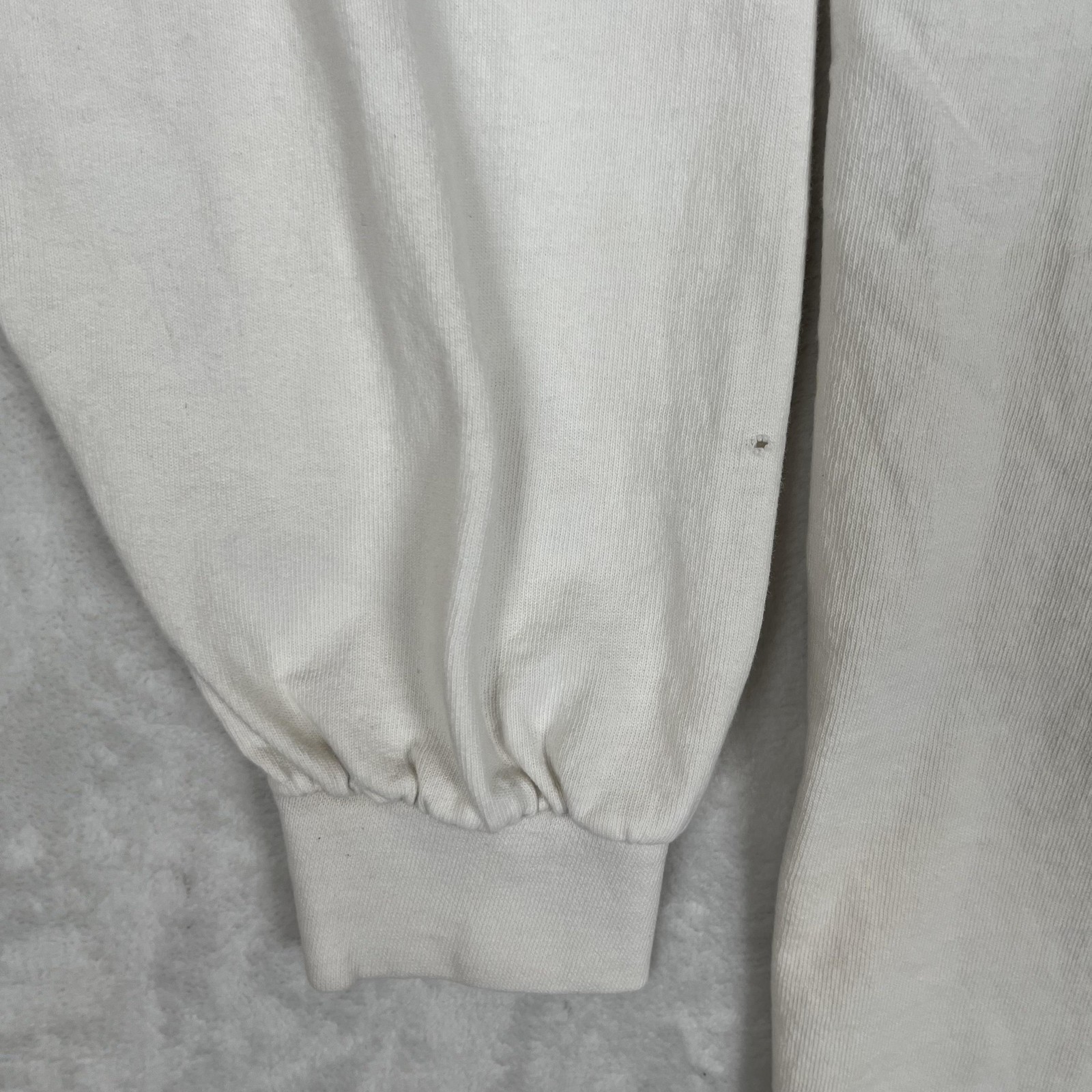 Vintage Navy Long Sleeve T-Shirt Mens XL White Mock Neck Made USA 90s gallery