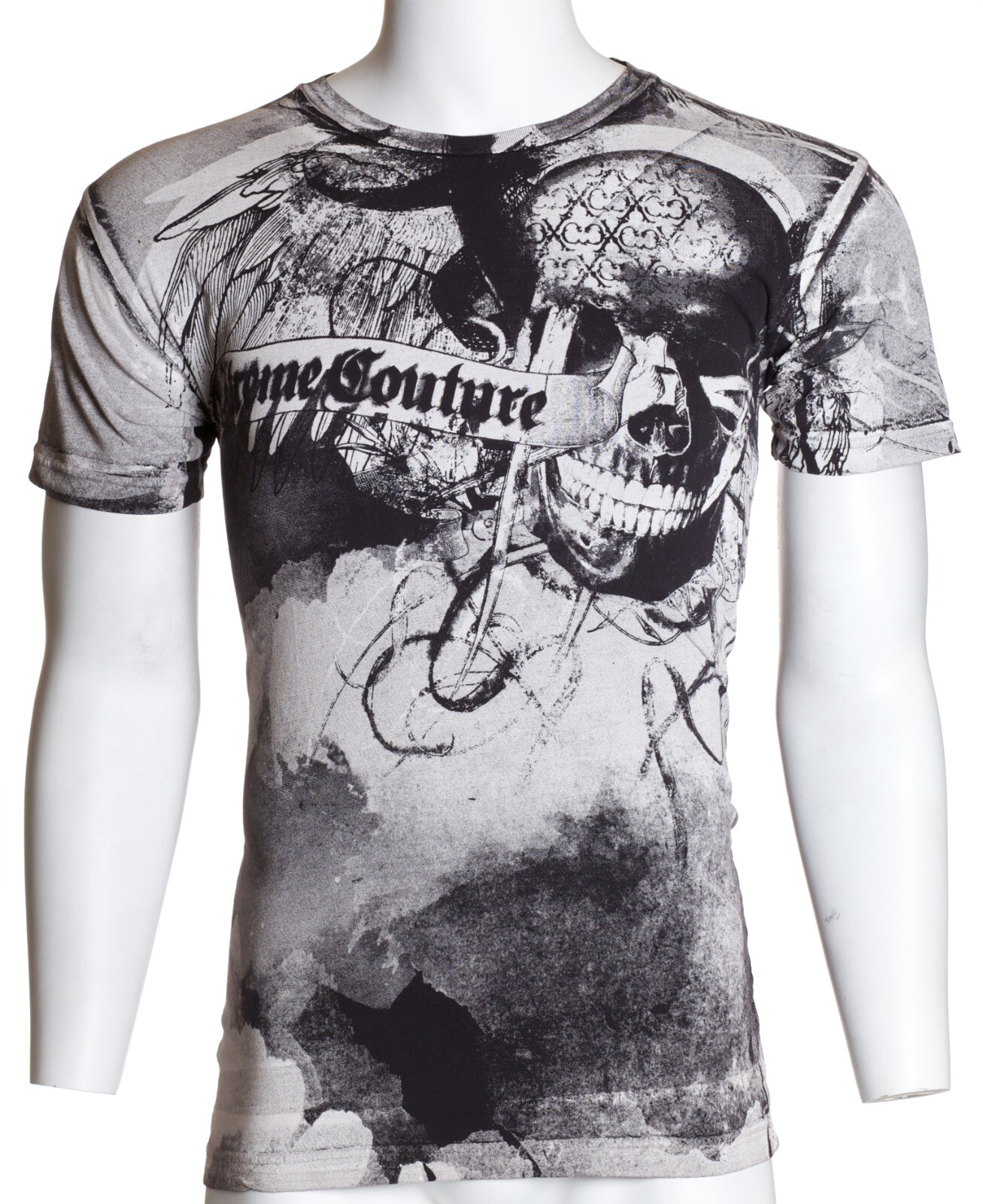 XTREME COUTURE by AFFLICTION Black CROSSED OUT Short Sleeve Slim Fit T-shirt NWT gallery