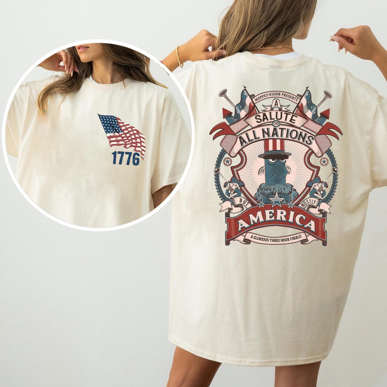 Patriotic Sam Eagle Muppets Shirt But Mostly America July 4th Disney gallery