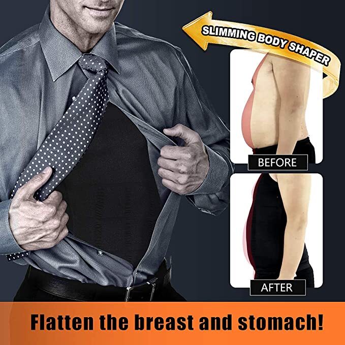 Men Body Shaper Slimming Tummy Vest Compression Shirt Tank Faja camisa de hombre gallery