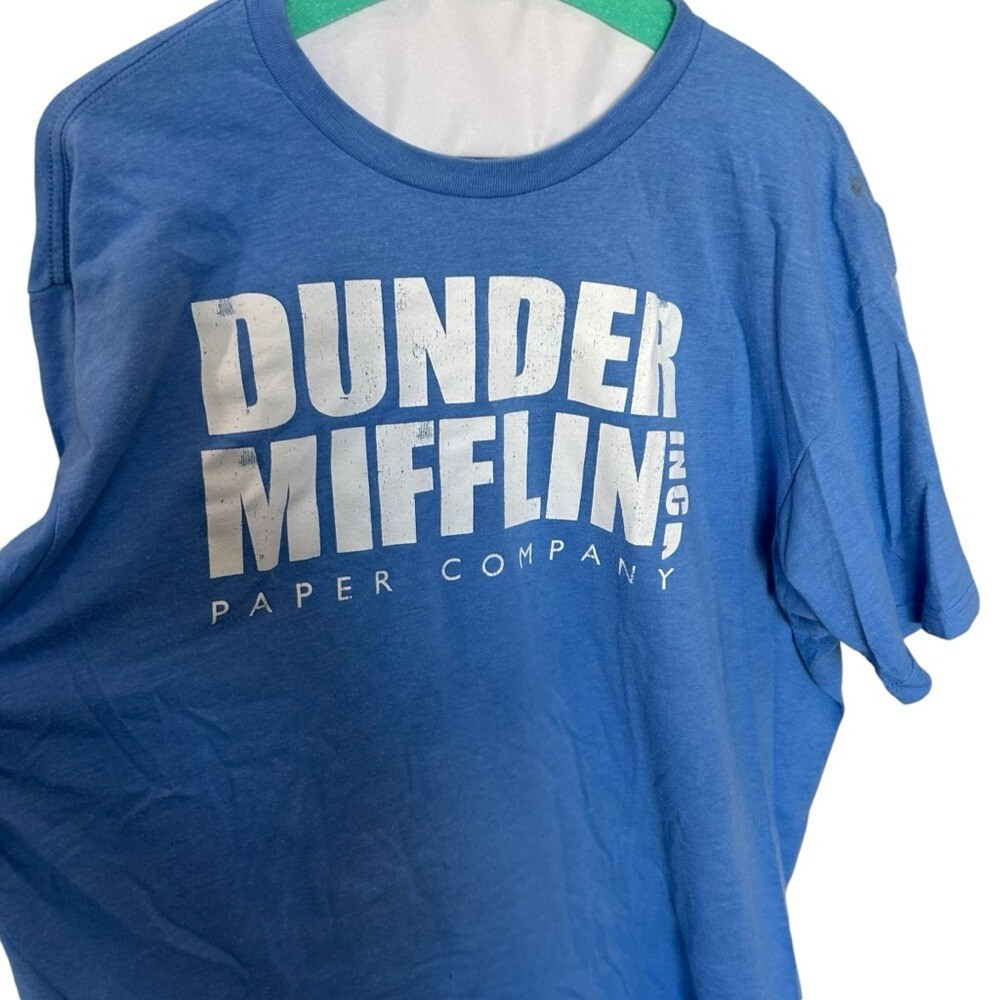 The Office Men’s Dunder Mifflin Crewneck Tee in Blue Size XL gallery