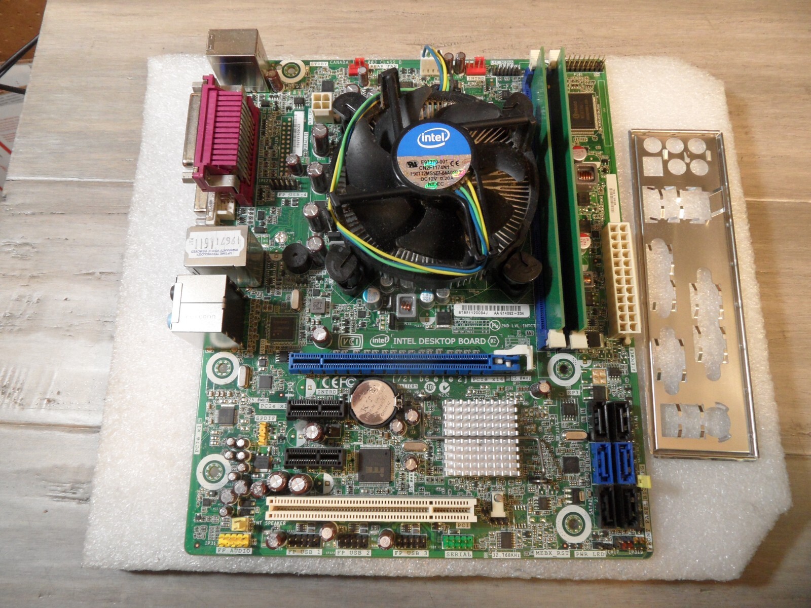 Intel DH61BE Motherboard With i3-2100 CPU and 4 Gb With I/O Shield