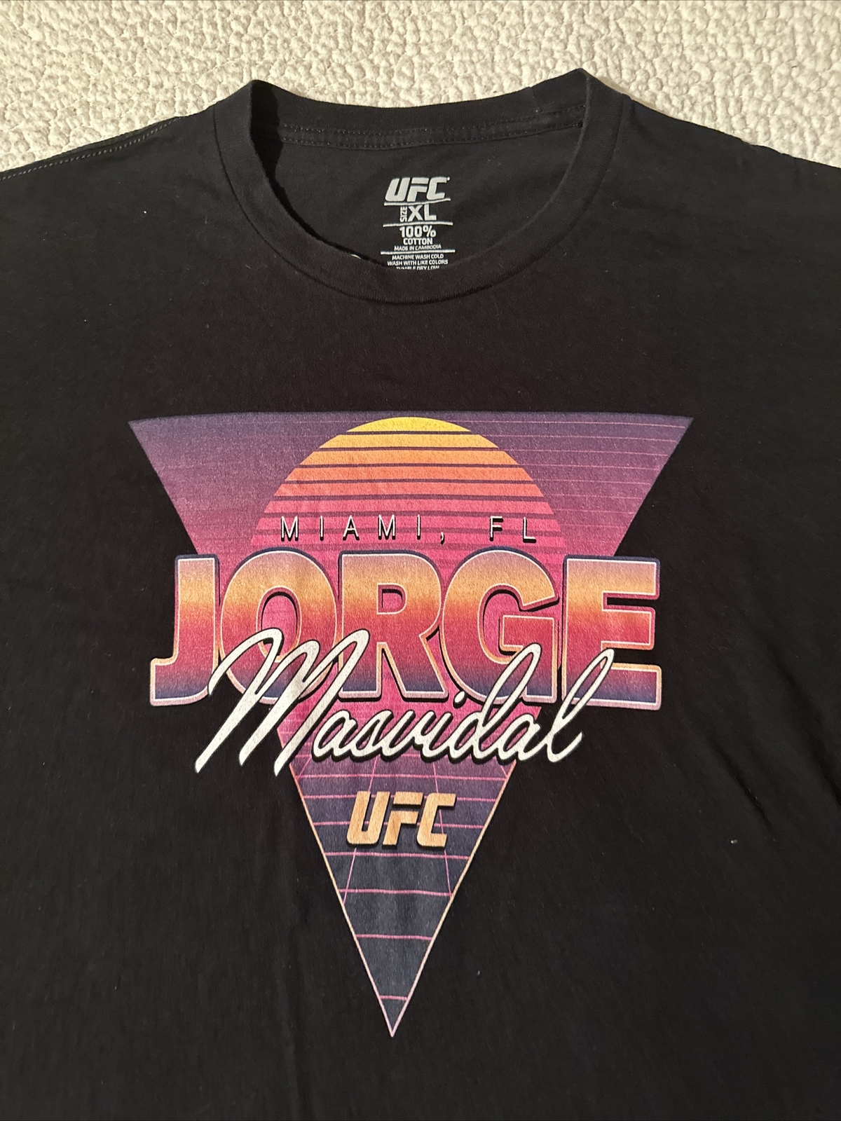 UFC Jorge Masvidal T-Shirt Black Size XL Miami, FL Men's MMA Tropical GTA Style gallery