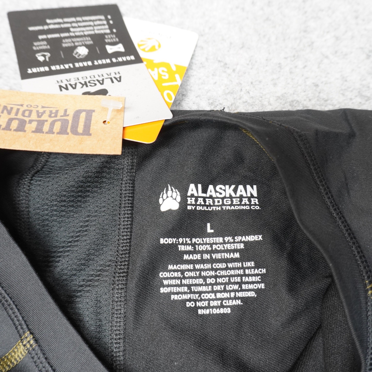 Duluth Trading Co. Alaskan Hardgear Men's L Charcoal Long Sleeve Base Layer New gallery