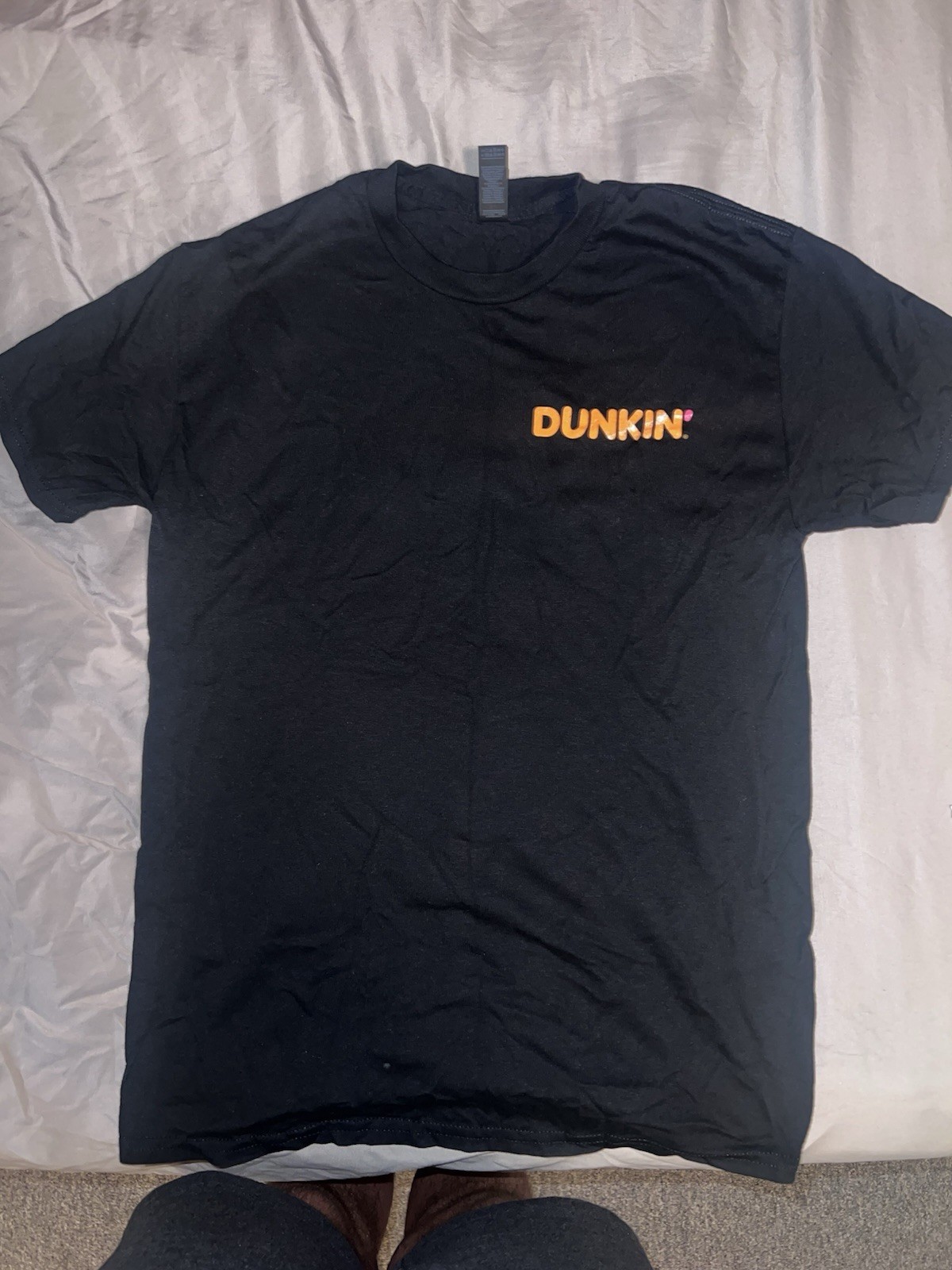 Dunkin’ Donuts T-Shirt Iced Drinks On Back Black Size M Employee Shirt Coffee gallery