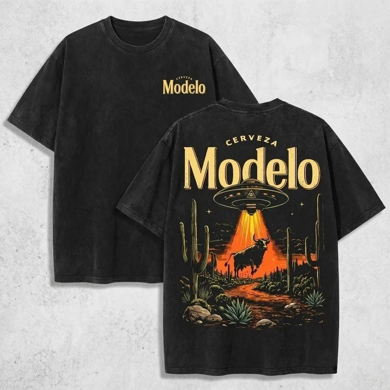 Modelo Cerveza UFO Desert Cow T-Shirt