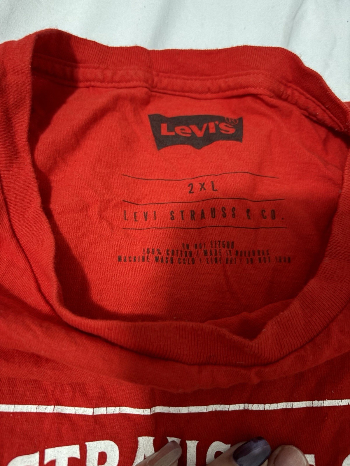 Levi’s Men’s Red Graphic Logo Print Crew Neck Short Sleeve Cotton Knit Tee 2XL gallery