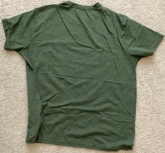 Athletic Works Men’s L Regular Green Solid Crew Neck Pocket Short Sleeve Tee