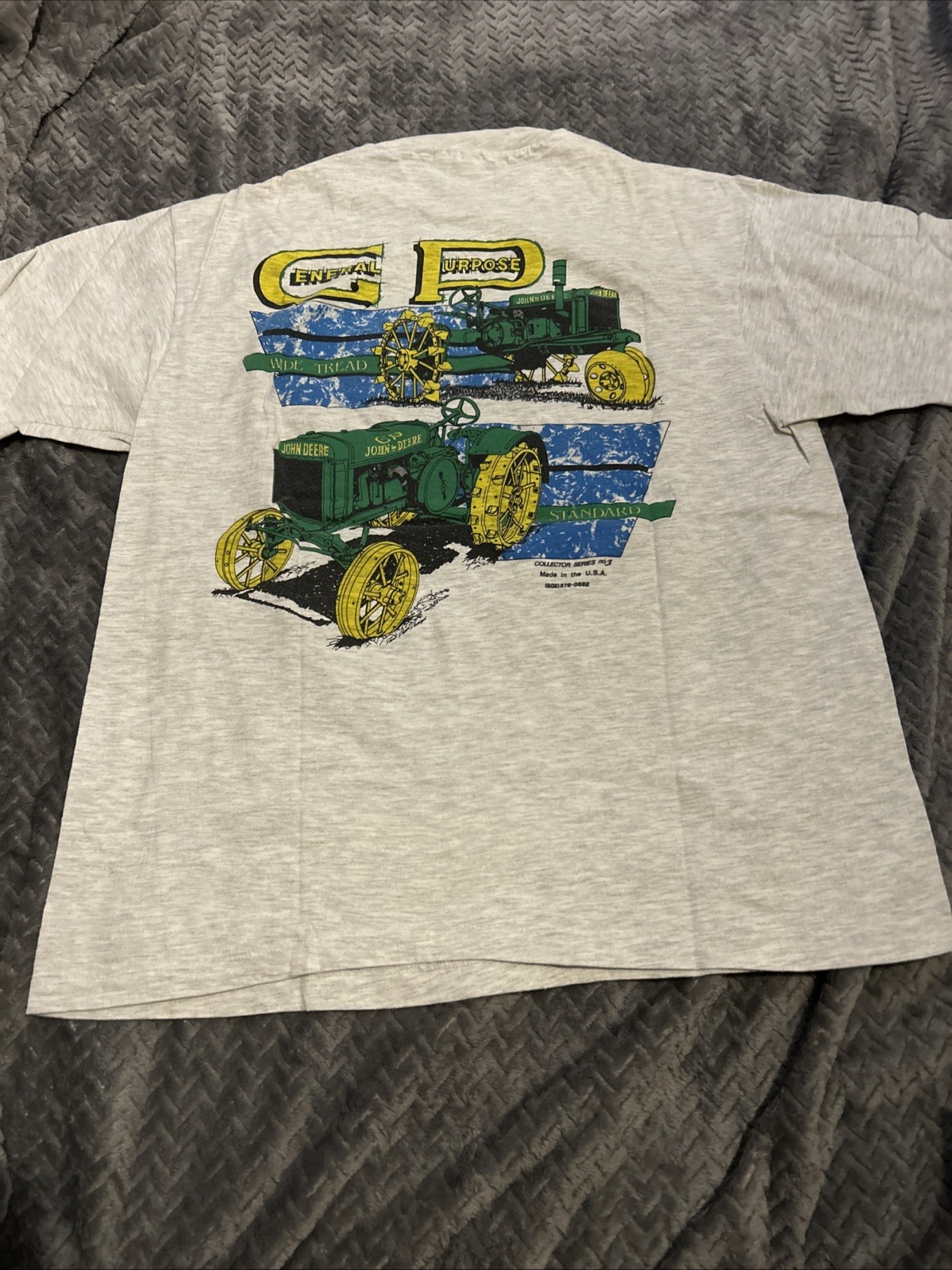 VTG Single Stitch John Deere GP General Purpose Antique Tractor T Shirt Large L gallery