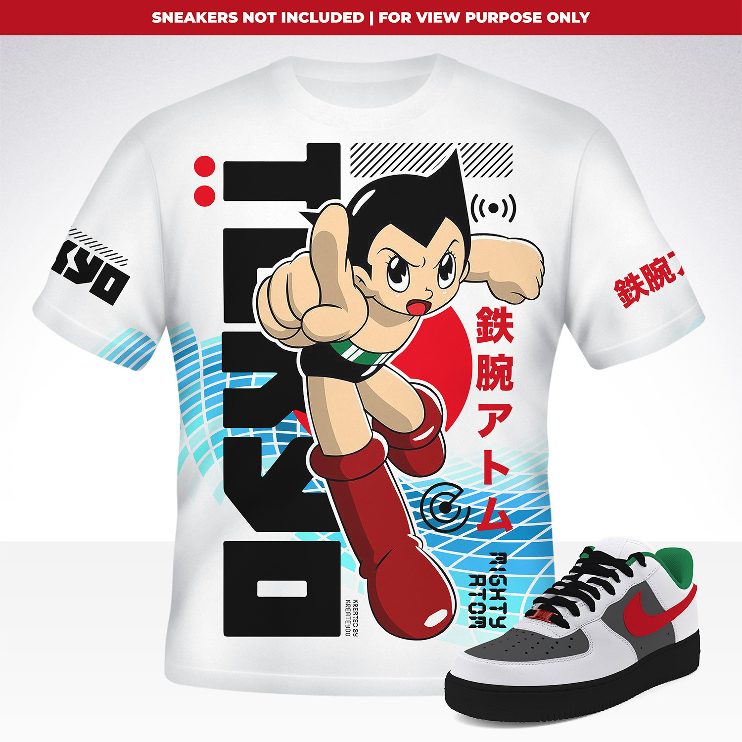 Astro Boy Tokyo All Over Print Men’s Crew Neck T-Shirt All Sizes