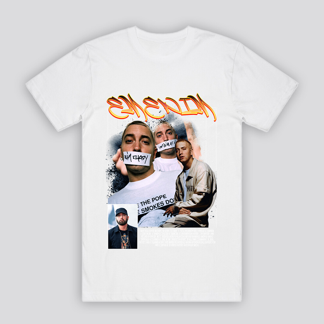 CUSTOM T SHIRT EMINEM RAPPER MUSIC HIP HOP R&B VINTAGE TEE ARTIST POP